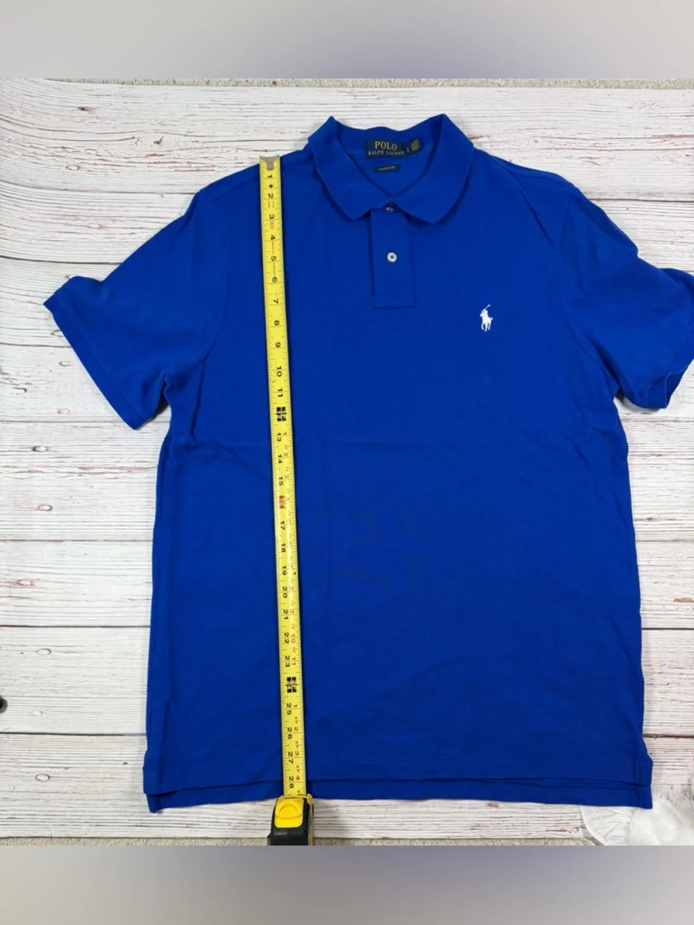 Ralph Lauren Polo Shirt in Bright Blue with White Pony - Picture 3 of 7
